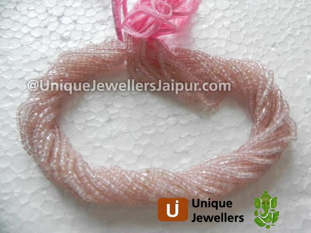 Rose Quartz Faceted Tyre Beads